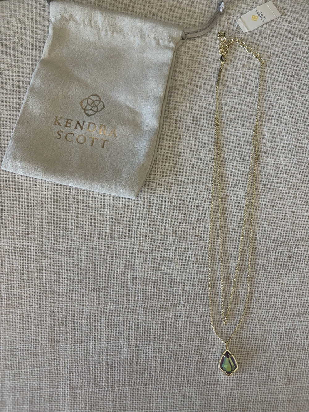 NWT Kendra Scott Cory Multi-Strand Necklace in Gold Dichroic